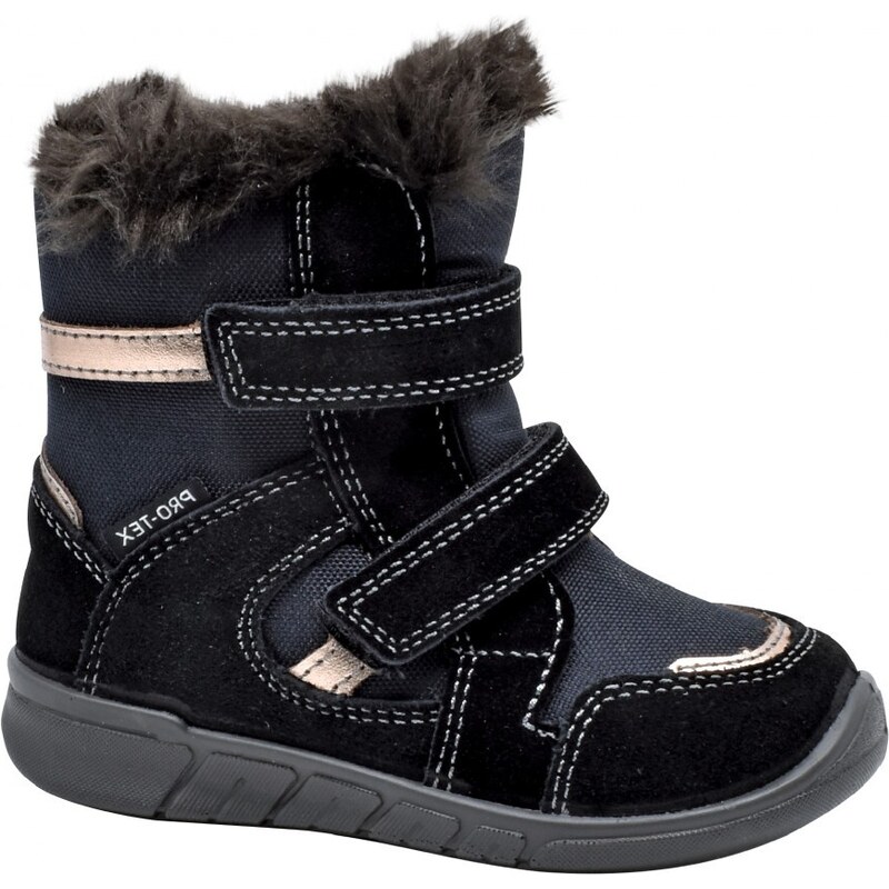 Protetika - Dievčenské zimné topánky SELENA BLACK s PRO-TEX membránou 46771624
