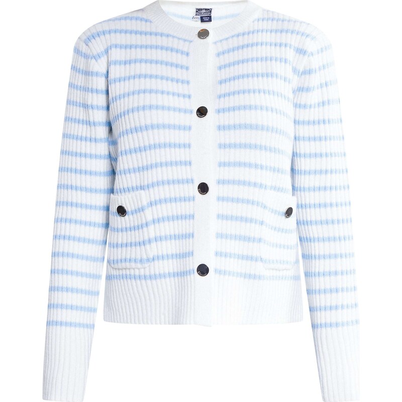 DreiMaster Maritim Kardigán modrá / čierna / biela ako vlna 65642006