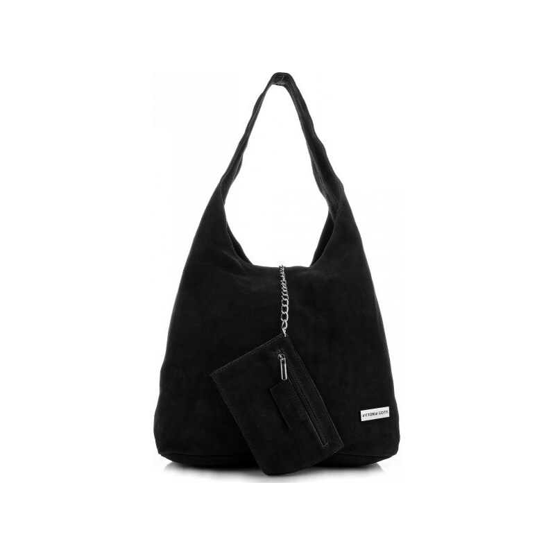 Kožené kabelka shopper bag Vittoria Gotti čierna V8802 64502425