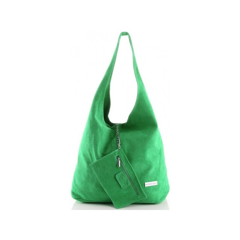 Kožené kabelka shopper bag Vittoria Gotti dračia zelená V8802 64514988