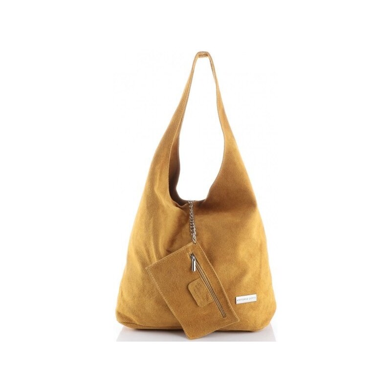 Kožené kabelka shopper bag Vittoria Gotti horčicová V8802 64502433