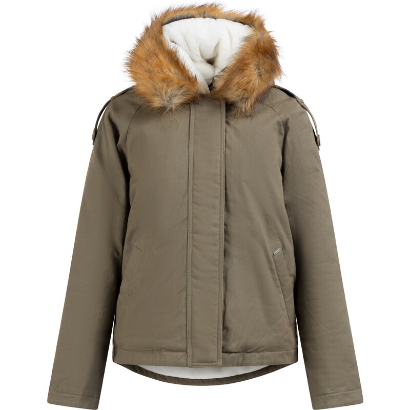 DreiMaster Vintage Zimná bunda karamelová / olivová / biela 54235244