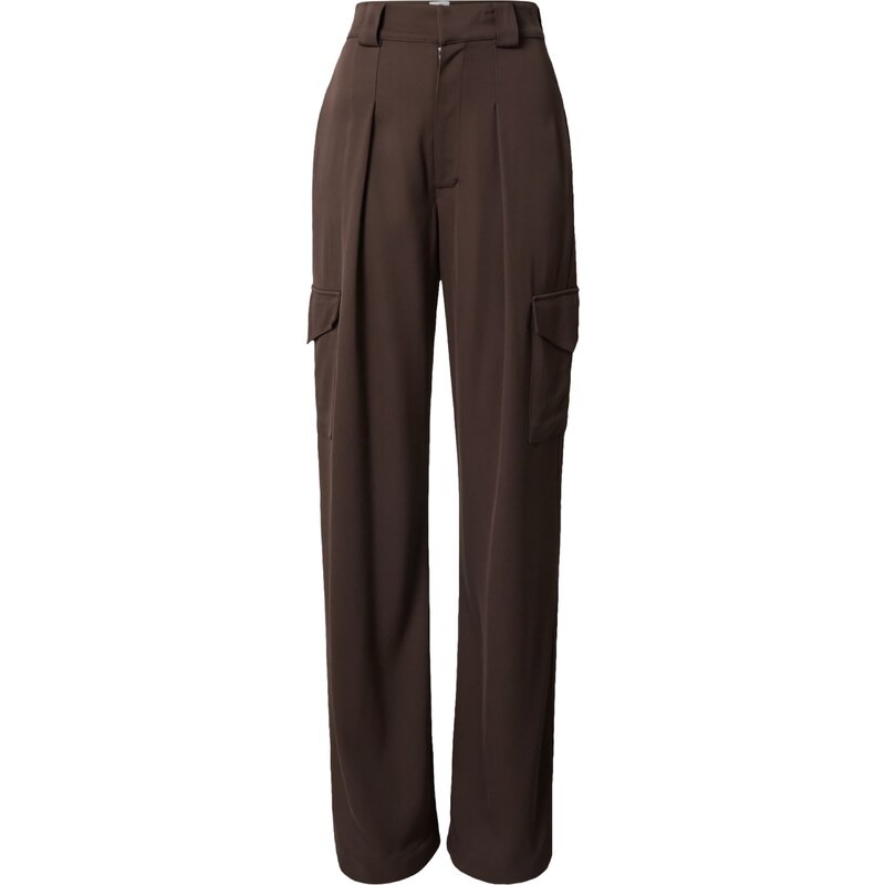 Ema Louise x ABOUT YOU Plisované nohavice Lena čokoládová 54239027