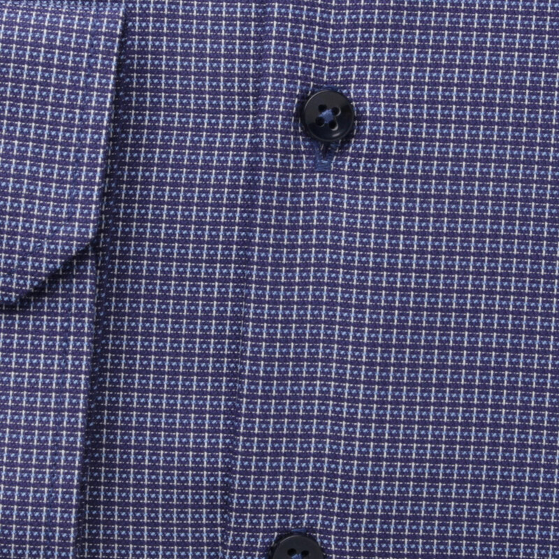 Willsoor Pánska extra slim fit košeľa tmavomodrej farby s károvaným vzorom 14591