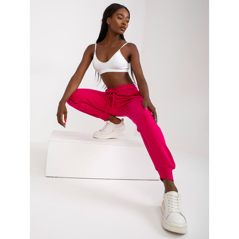 BASIC Feel Good Fuchsia classic basic tied sweatpants 60617890