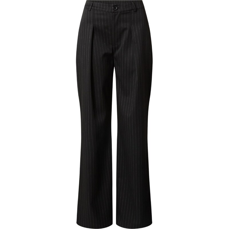 Ema Louise x ABOUT YOU Plisované nohavice Liana sivá / čierna 54239016