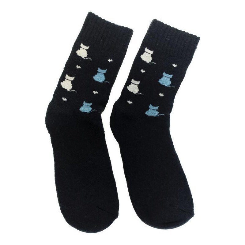 AURA.VIA Tmavomodré ponožky CATTY 36333663