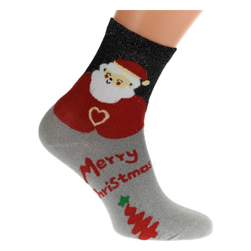 AURA.VIA Sivé trblietavé ponožky SANTA 50892186