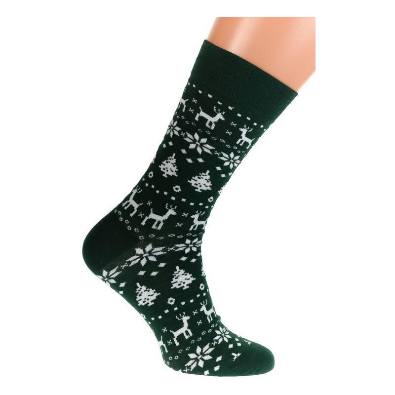 AURA.VIA Zelené ponožky VIANOCE 36333697