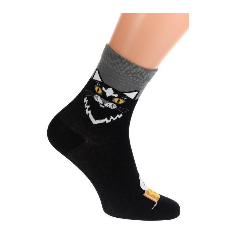 AURA.VIA Čierno-tmavosivé ponožky BLUK 36333699