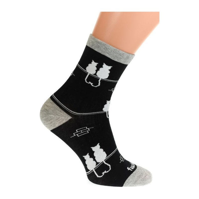 AURA.VIA Čierno-sivé ponožky FUSA 36333703