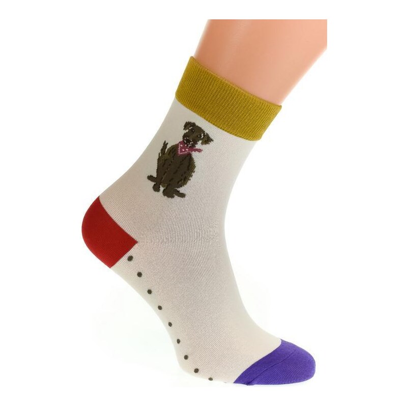 AURA.VIA Biele ponožky DOGGY 36333713