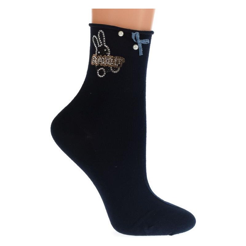 AURA.VIA Tmavomodré ponožky DINA 36333762