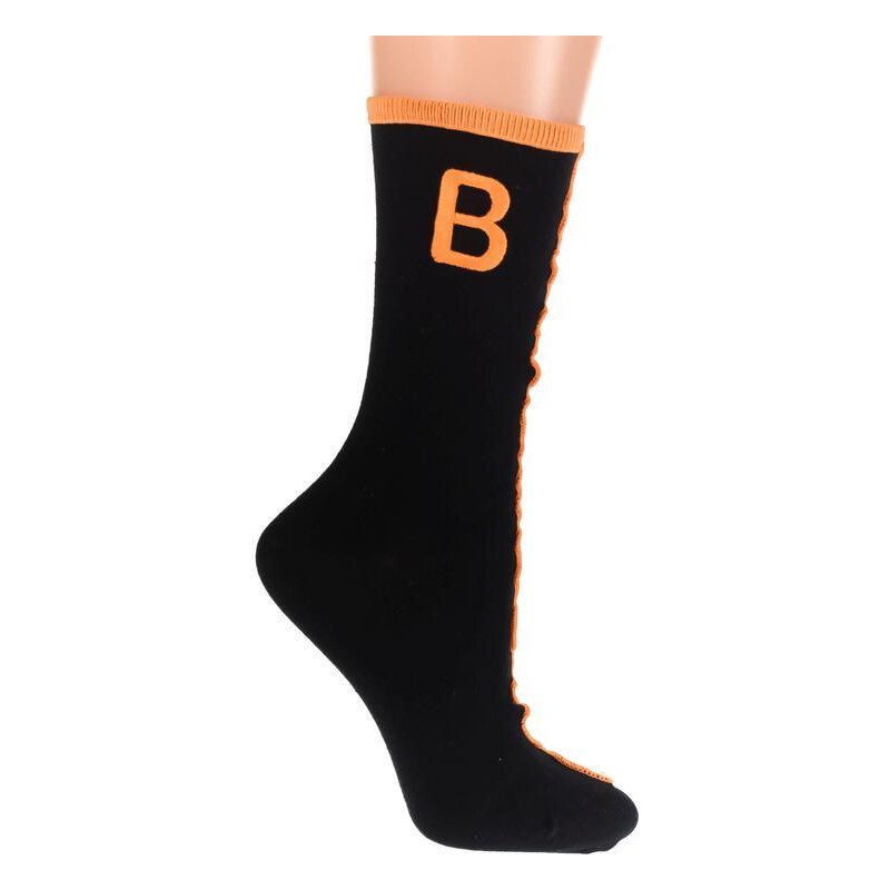 AURA.VIA Čierno-oranžové ponožky AKIN 36333770