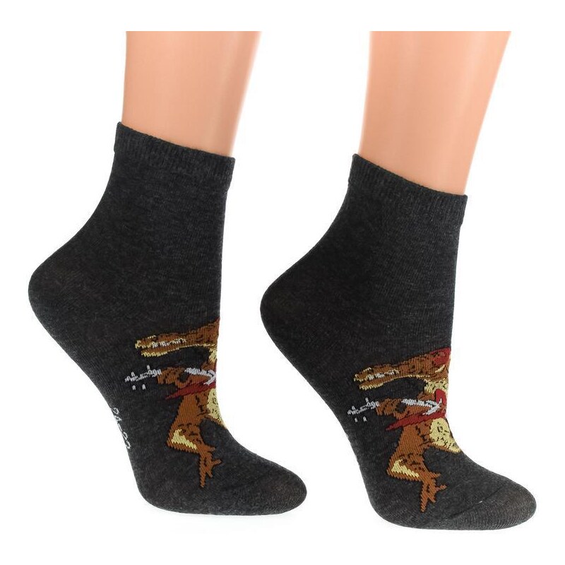 AURA.VIA Tmavosivé ponožky JINNY 36333783