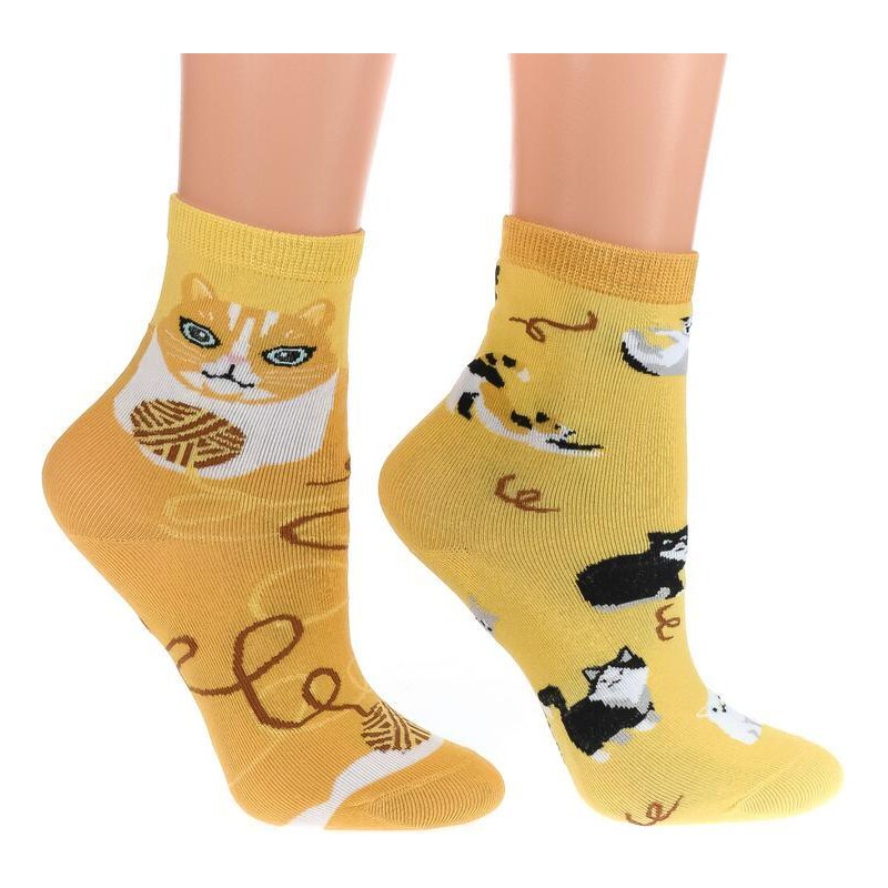 AURA.VIA Žlté ponožky DUO 36333804