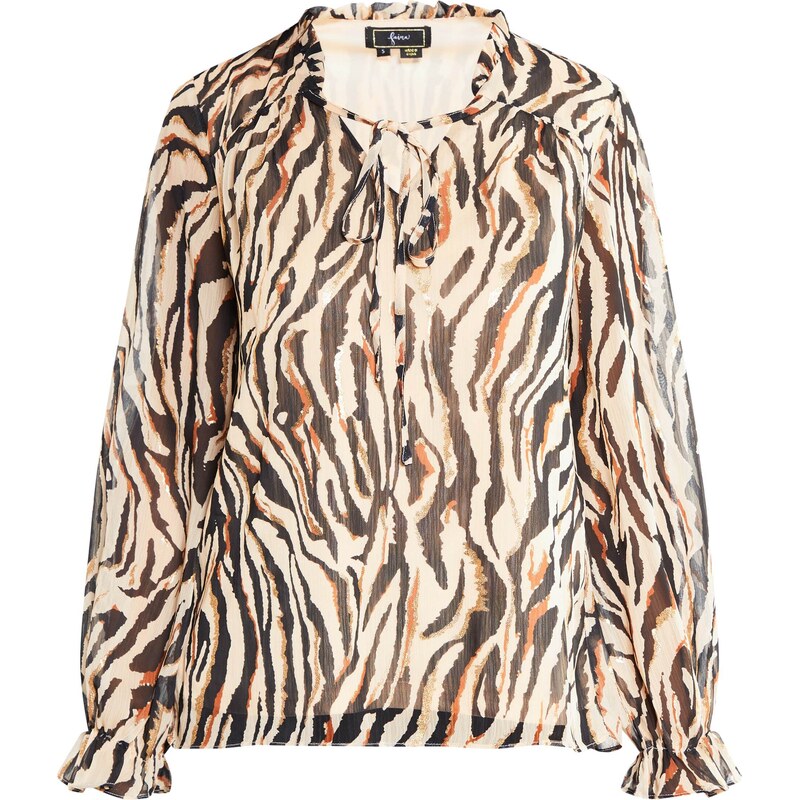 faina Blúzka krémová / zlatá / oranžová / čierna 54235288