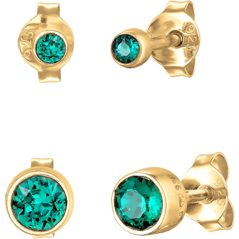 ELLI Náušnice zlatá / smaragdová 56312758