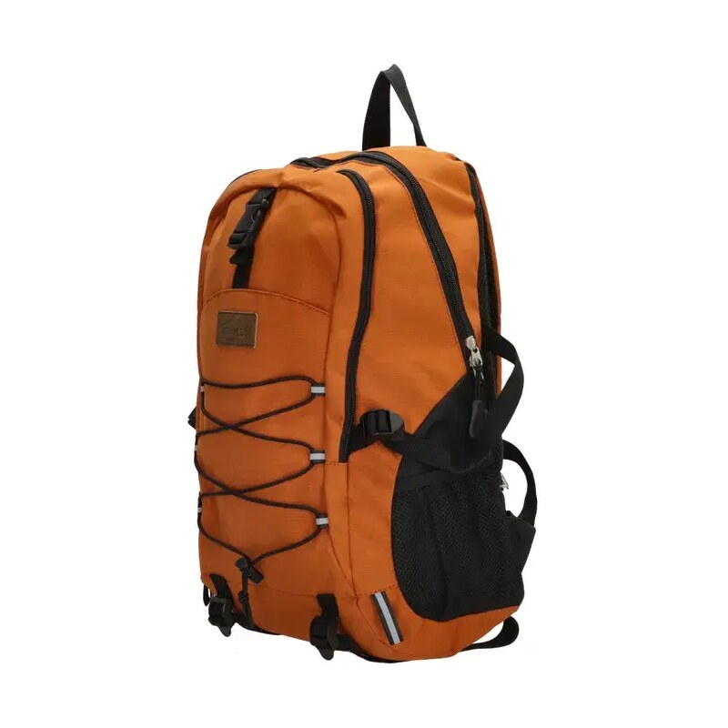 Beagles Oranžový objemný batoh do školy „Grip“