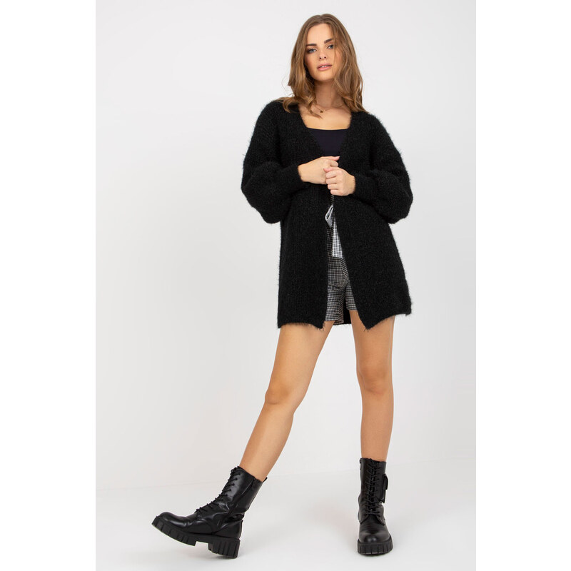 Glara Oversized vlnený chlpatý kardigán 36343345