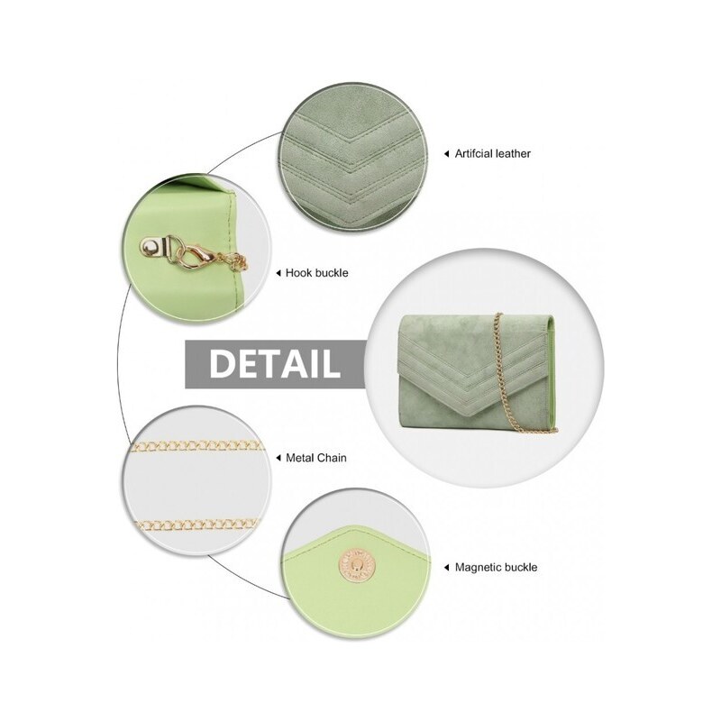 Miss Lulu Kabelka - ML spoločenská semišová zelená 36343371