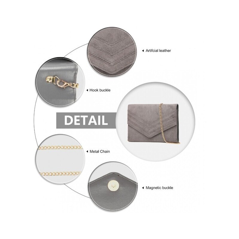 Miss Lulu Kabelka - ML spoločenská semišová šedá 36343372