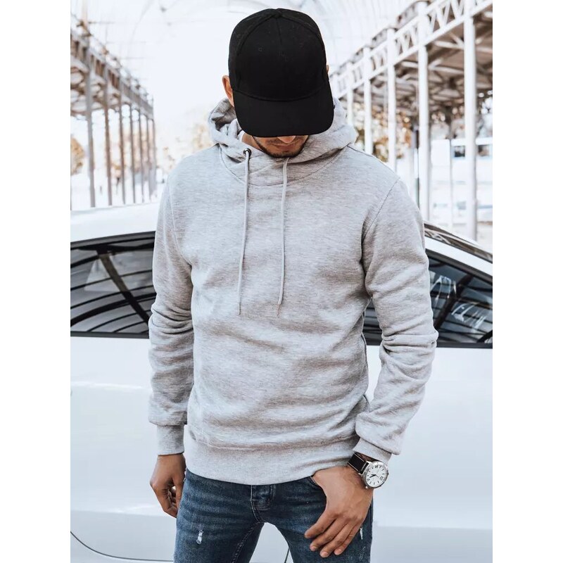 Buďchlap Svetlošedá mikina s kapucňou v originálnom prevedení 36394487