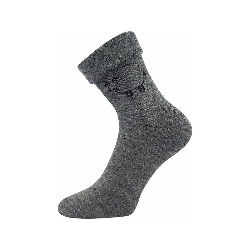 OVEČKANA vlnené teplé ponožky Boma Tm. sivá 35-38 1 pár 36394667