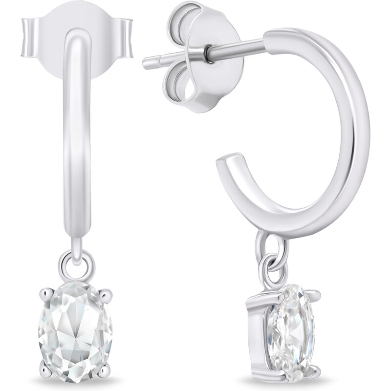 Brilio Silver Nadčasové strieborné náušnice so zirkónmi EA655W 66594424