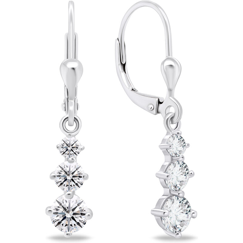 Brilio Silver Krásne strieborné náušnice so zirkónmi EA656W 66589427