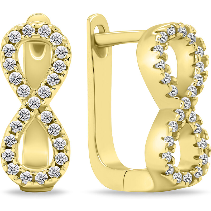 Brilio Silver Moderné pozlátené náušnice Nekonečno EA658Y 66578726