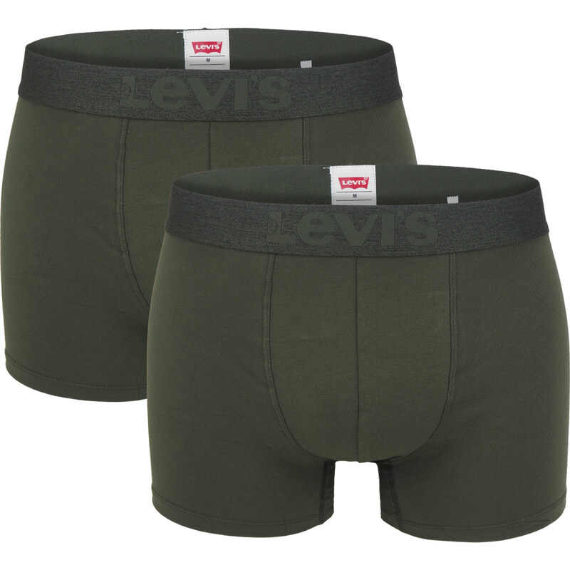 LEVI`S - 2 PACK boxerky Levi`s army green z organickej bavlny