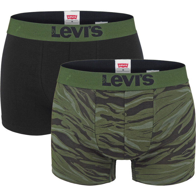 LEVI`S - 2 PACK boxerky Levi`s riffle green z organickej bavlny
