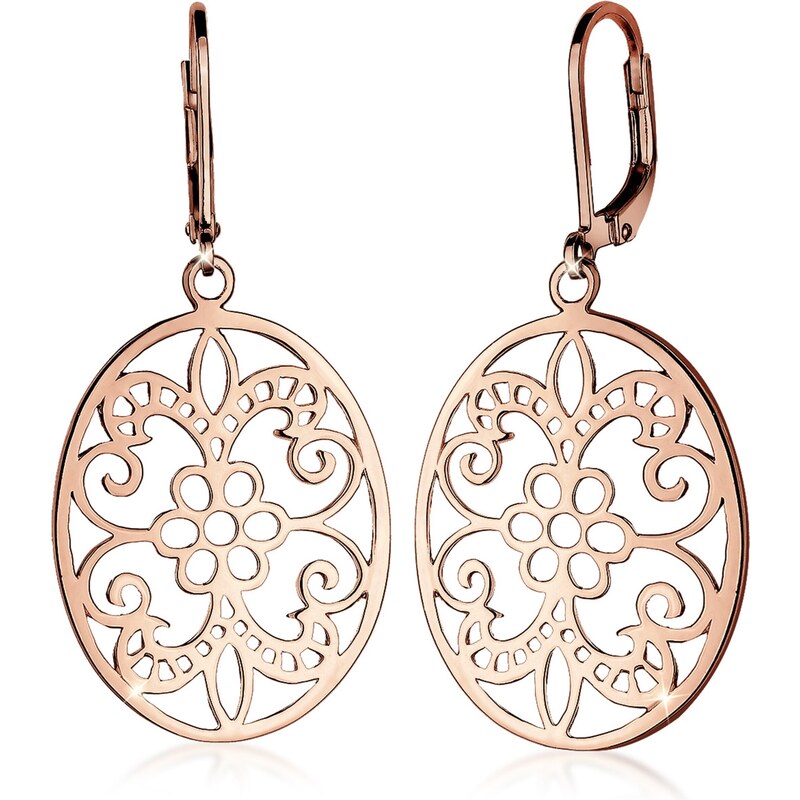 ELLI Náušnice Ornament ružové zlato 54221653