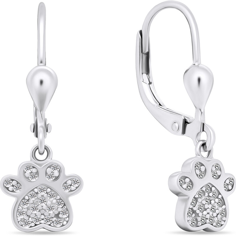 Brilio Silver Hravé strieborné náušnice Tlapka EA646W 66595972