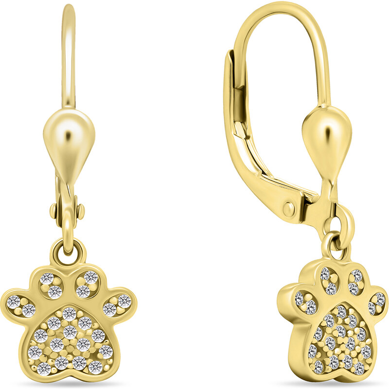 Brilio Silver Hravé pozlátené náušnice Tlapka EA646Y 66590157