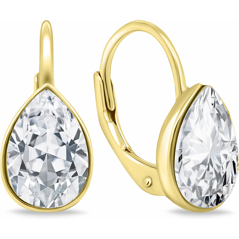 Brilio Silver Originálne pozlátené náušnice so zirkónmi EA671Y 66594387