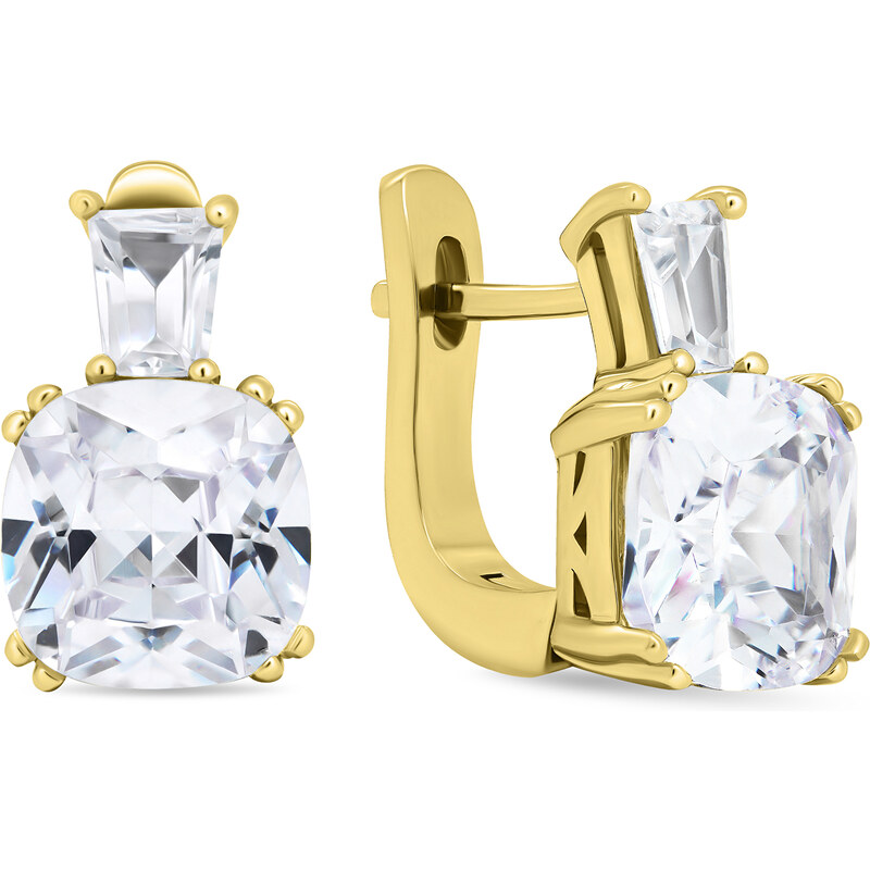 Brilio Silver Nadčasové pozlátené náušnice so zirkónmi EA633Y 66593707