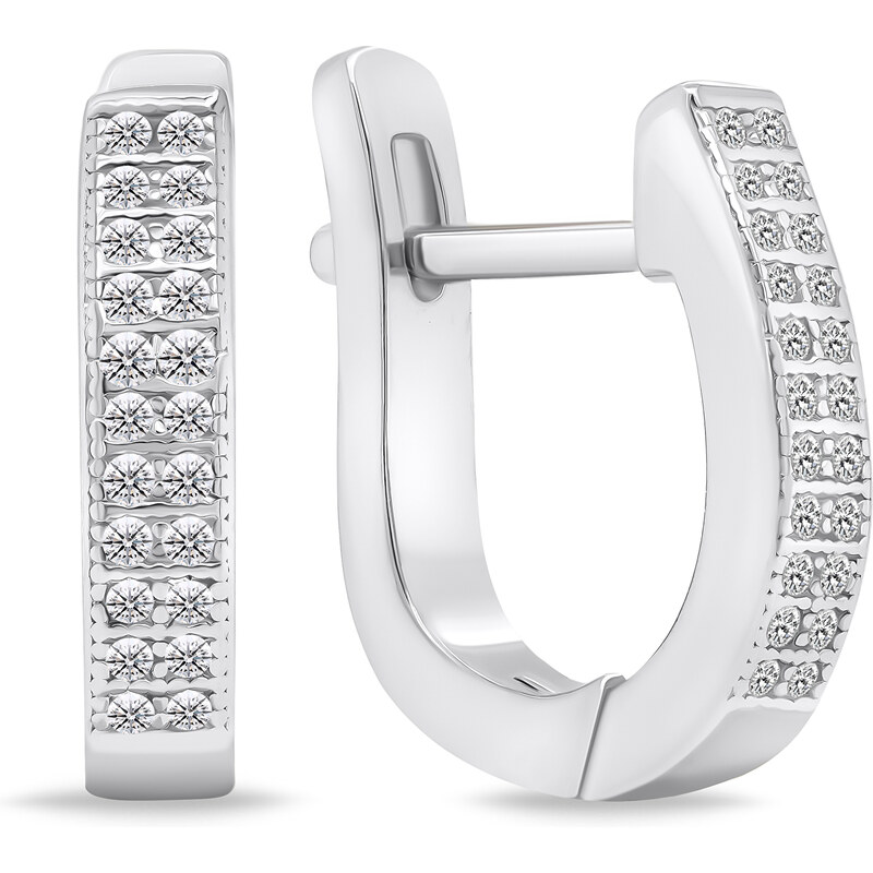 Brilio Silver Nadčasové strieborné náušnice so zirkónmi EA657W 66593847