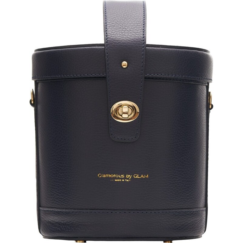 Glamorous by GLAM Dámska kožená kabelka do ruky - tmavo modrá 36414518