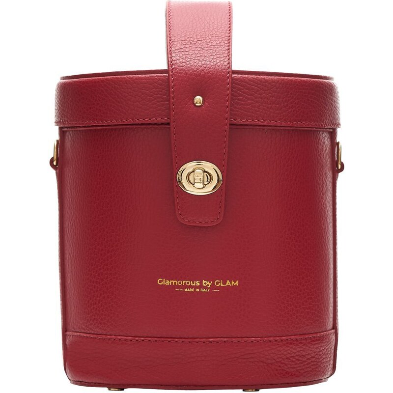 Glamorous by GLAM Dámska kožená kabelka do ruky - červená 36414516