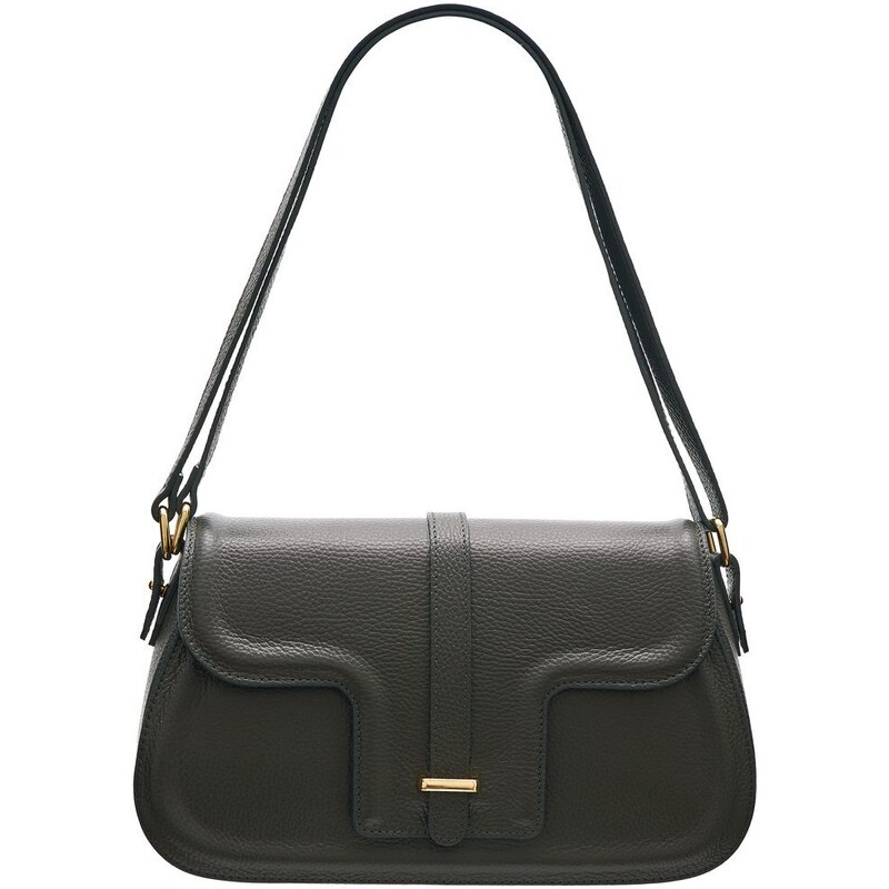 Glamorous by GLAM Kožená kabelka cez rameno - tmavo zelená 36414530