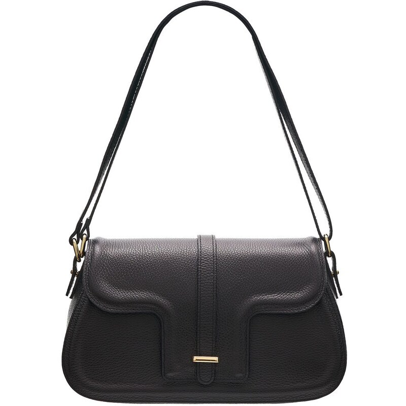 Glamorous by GLAM Kožená kabelka cez rameno - čierna 36414527