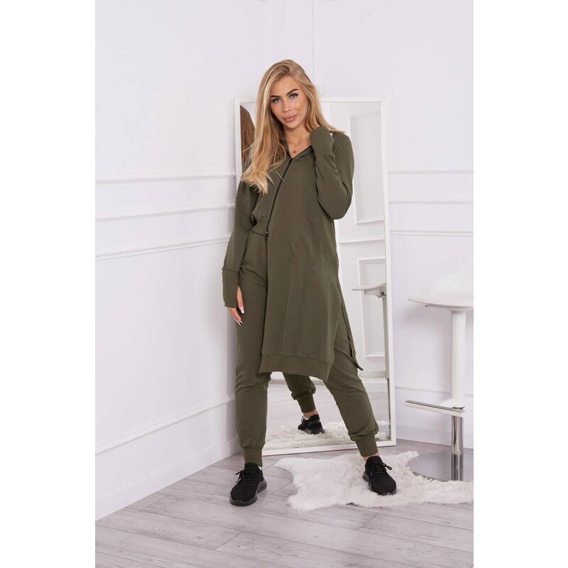 MladaModa Tepláková súprava s asymetrickou mikinou model 9365 farba 36430894