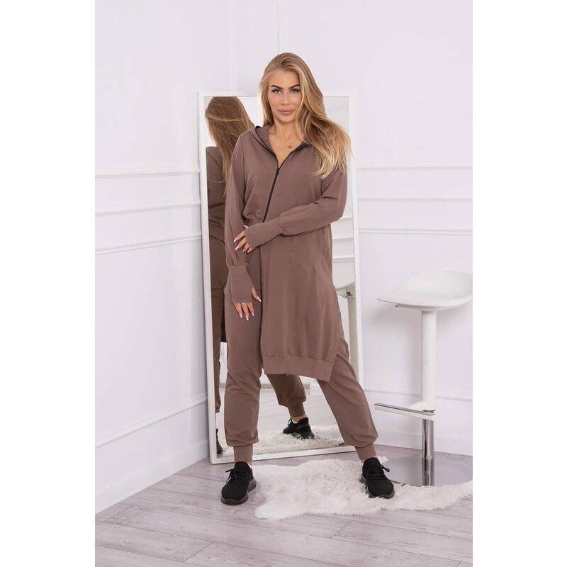 MladaModa Tepláková súprava s asymetrickou mikinou model 9365 farba 36430893