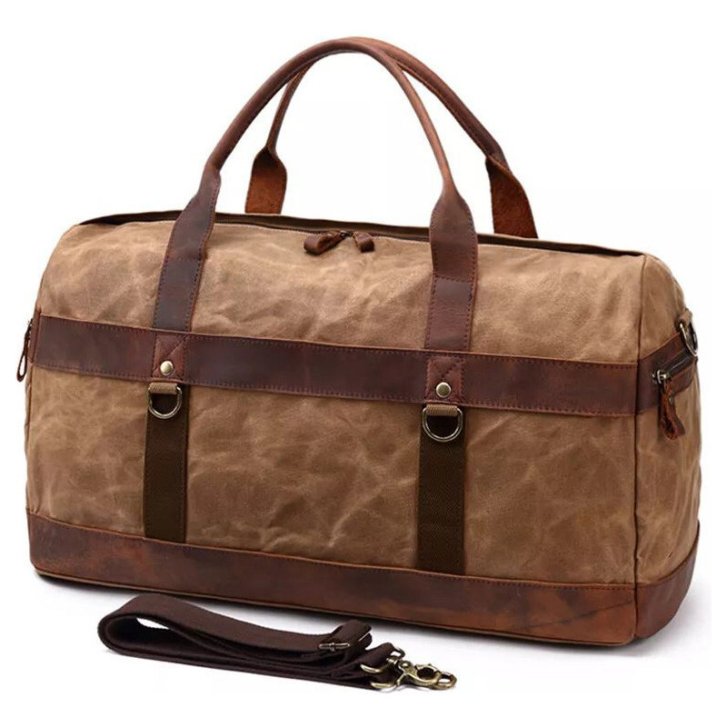 Glara Vodeodolná plátená cestovná retro tašky 36989042