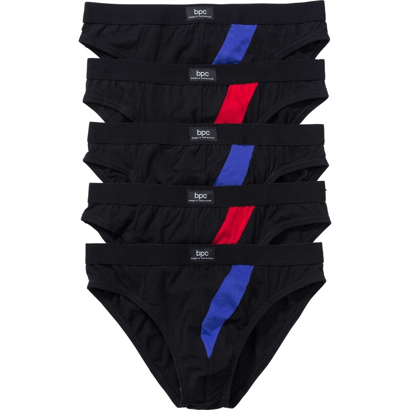bonprix Slipy (5 ks), s bavlnou, farba čierna 44789519
