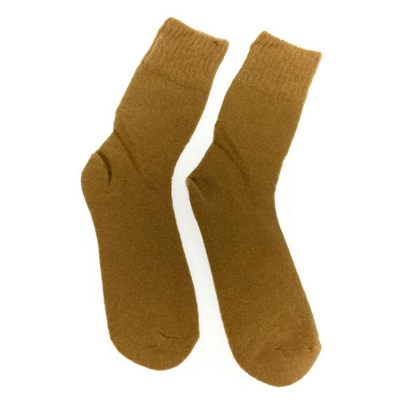 AURA.VIA Vlnené horčicové ponožky DIKA 36442803