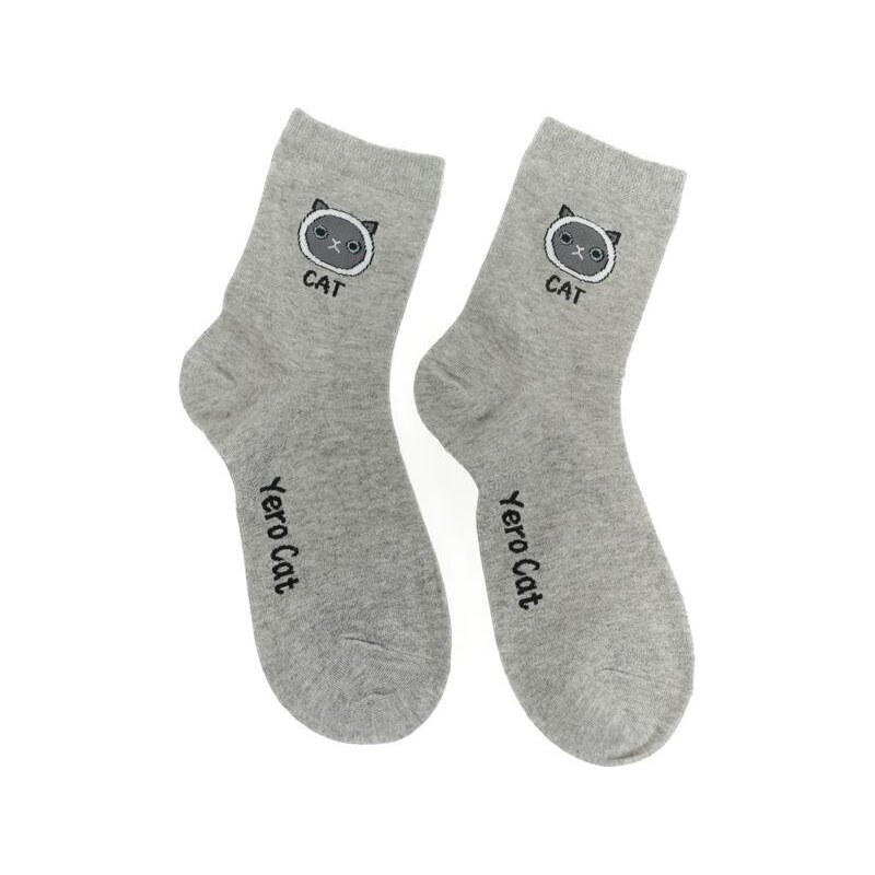 AURA.VIA Sivé ponožky YERO CAT 36442871