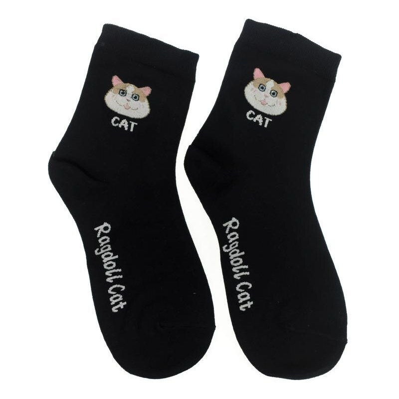 AURA.VIA Čierne ponožky YERO CAT 36442869